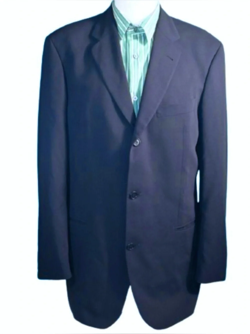 HUGO BOSS Barneys New York Wool Suit Jacket Navy Blue Blazer Men’s Size 42L